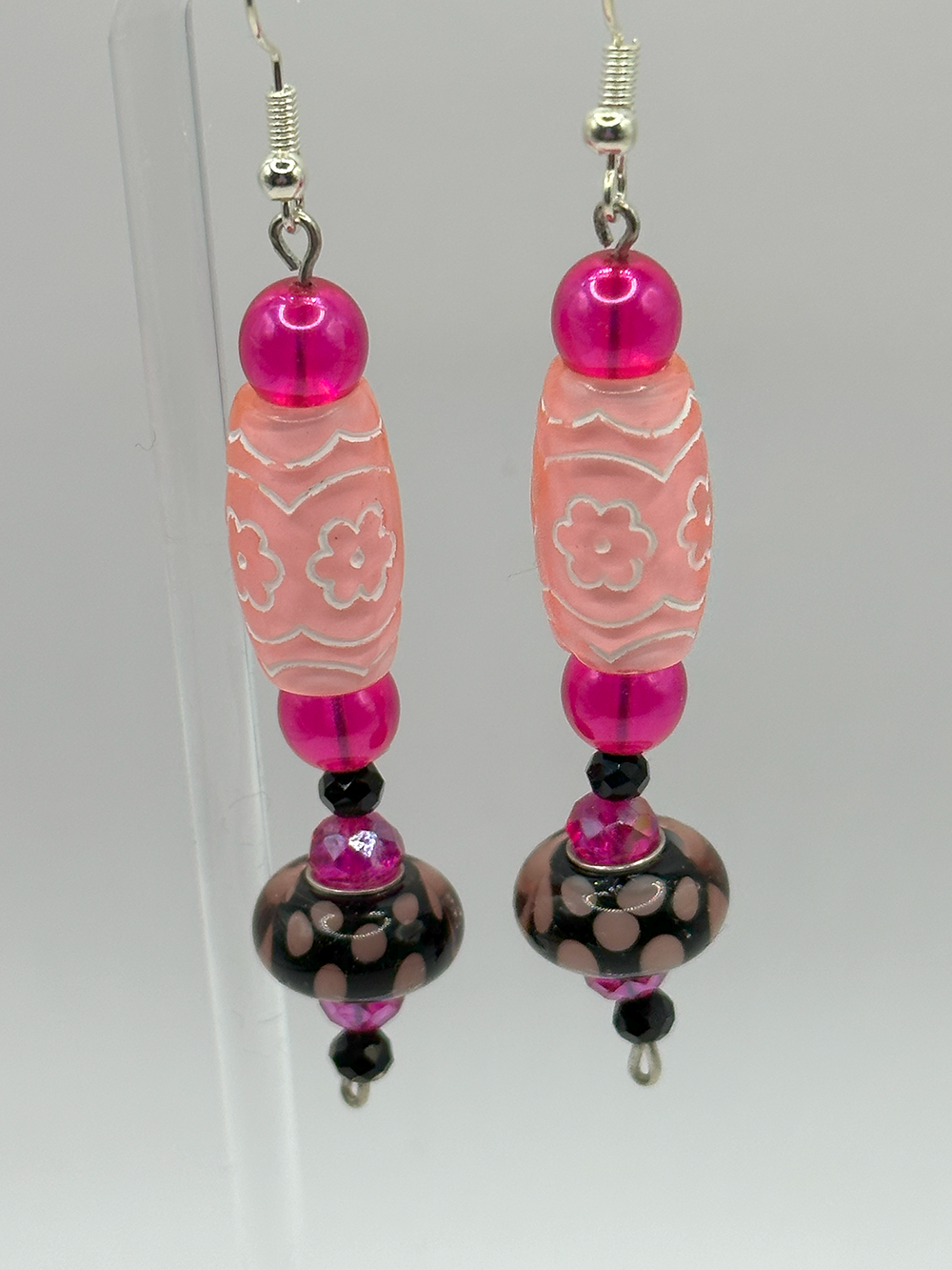 Pink Dangling Earrings