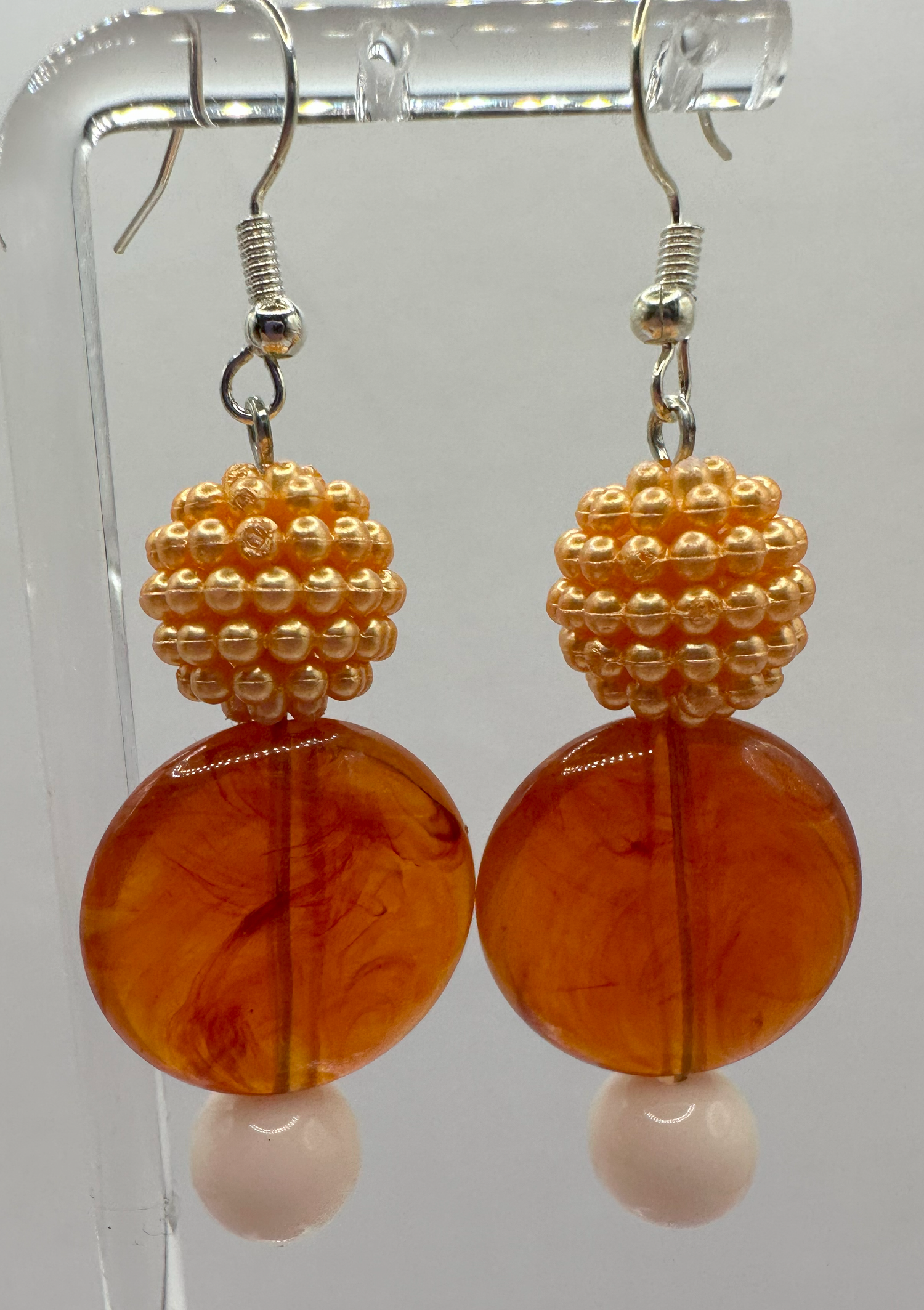 Orange Dangling Earrings