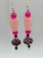 1003 - Pink Long Dangling Earrings
