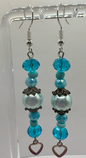 1011 - Blue Designer Long Dangling Earrings