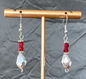 1028 - Budget-Friendly Everyday Dangling Earrings - Red Sparkling